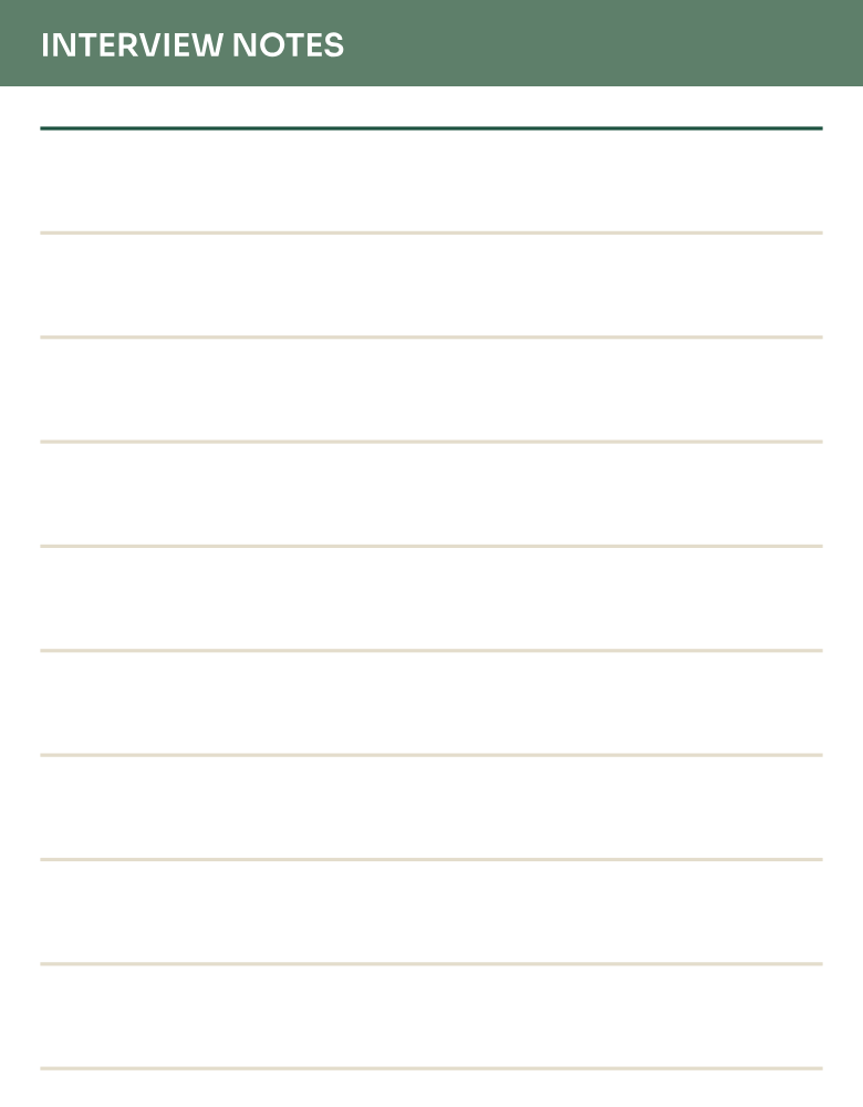 Sample page 3 of Job Search Tracker